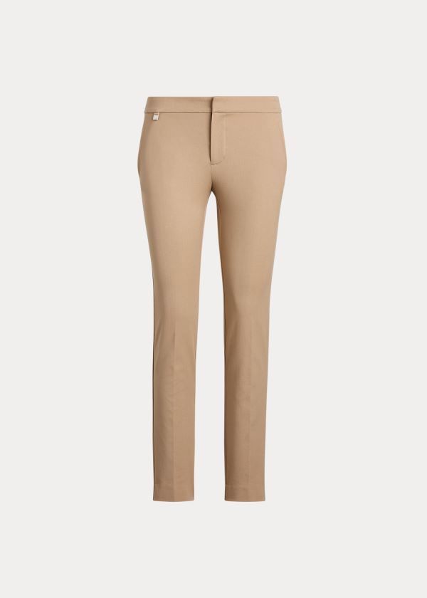 Women's Ralph Lauren Cotton Twill Skinny Ankle Pants | 045932DJA